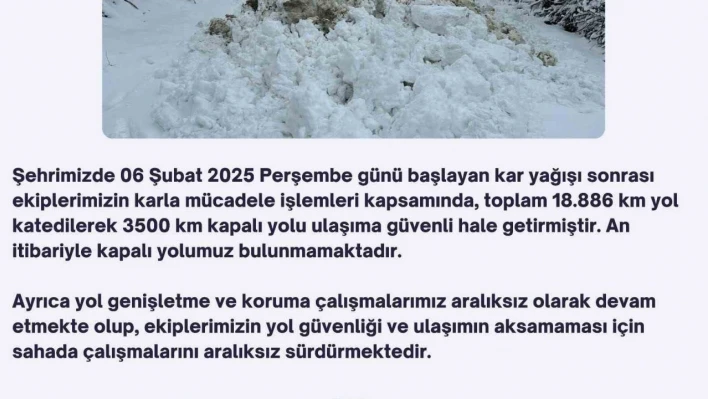 Elazığ'da kapalı köy yolu kalmadı