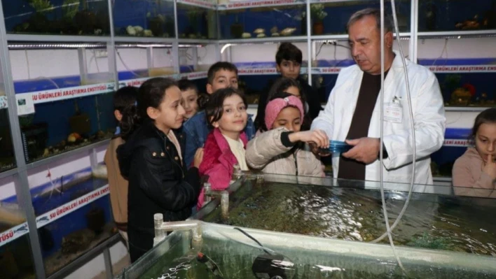 Elazığ'da öğrenciler Balık Müzesini gezdi