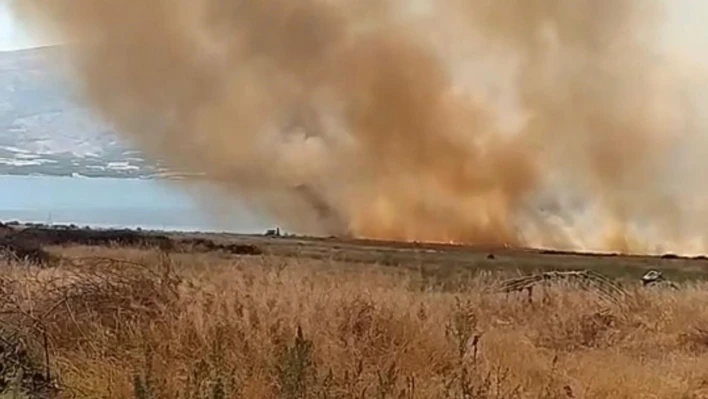 Elazığ'da otluk alanda çıkan yangın korkuttu