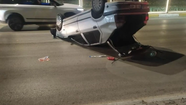 Elazığ'da otomobil takla attı: 1 yaralı