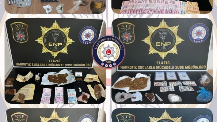 Elazığ'da uyuşturucuya geçit yok: 16 tutuklama
