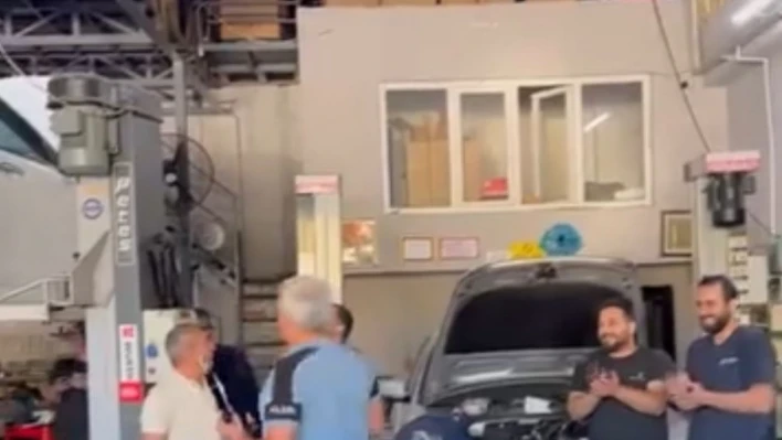 Elazığ Oto Sanayisi'nde renkli anlar: Davul zurnayla aracını teslim aldı