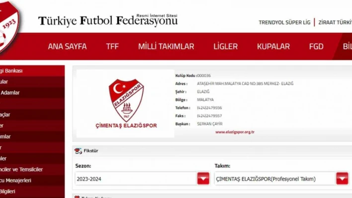 Elazığspor'un ismi değişti