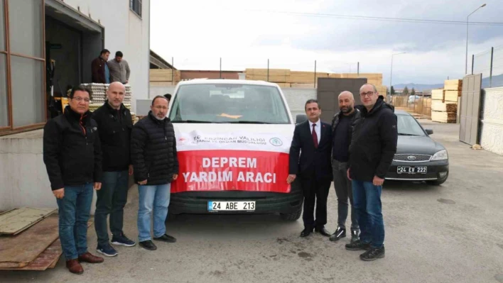 Erzincan'dan afet bölgesine yardımlar sürüyor