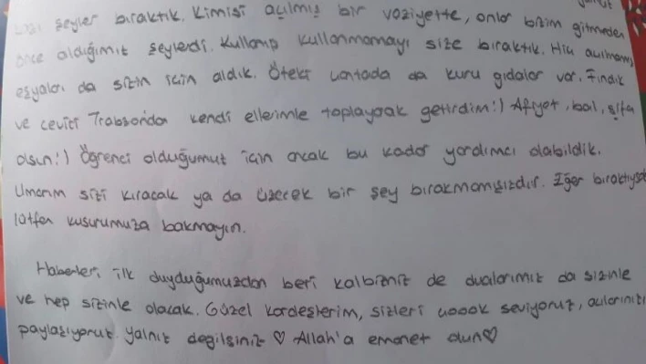 Eskişehir'de üniversiteliler depremzedeler için masalarını dolu bıraktı