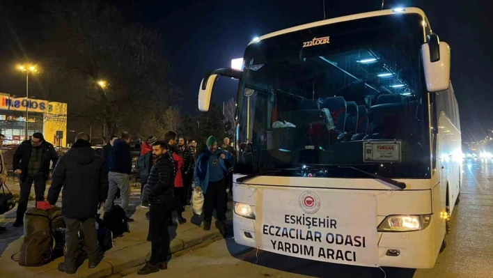 Eskişehir Eczacılar Odası'nın deprem bölgelerine ilaç temini devam ediyor