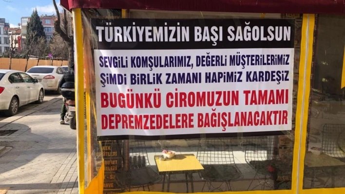 Eskişehirli esnaf bir günlük gelirini depremzedelere bağışladı