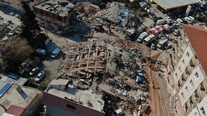 Hatay Samandağ'da enkaz yığınları havadan görüntülendi