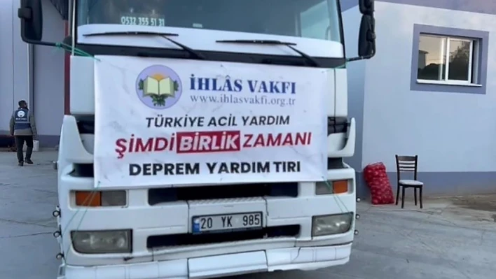 İhlas Vakfı Denizli Temsilciliği depremzedeleri kara günde yalnız bırakmadı