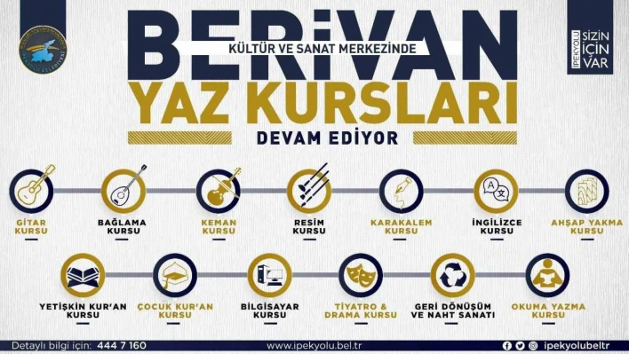 İpekyolu Belediyesinin yaz kursları başlıyor