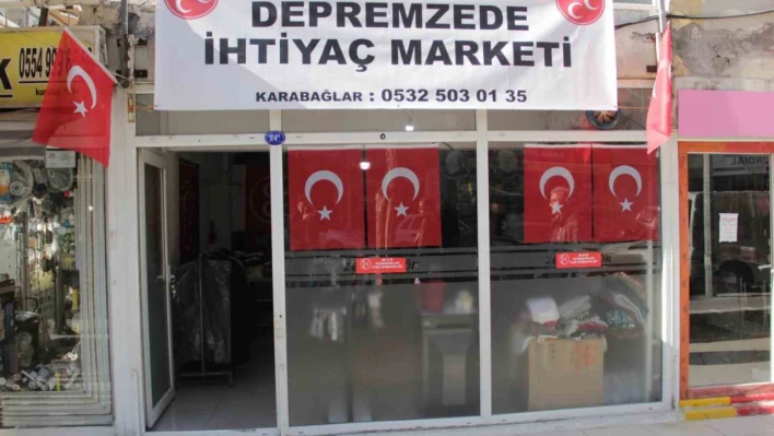 İzmir'de MHP'den depremzedelere dayanışma marketi
