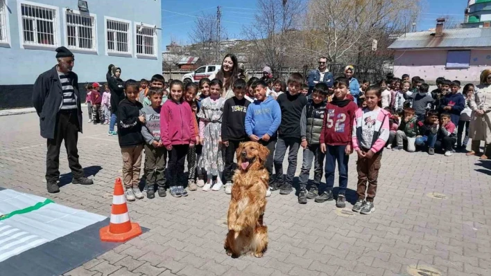 Karlıova'da öğrencilere trafik güvenliği eğitimi verildi