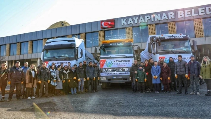 Kayapınar Belediyesinden deprem bölgelerine kardeşlik eli