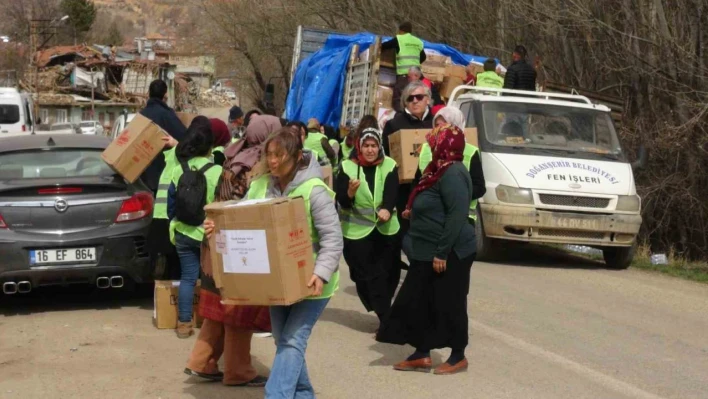 Kayseri'den Doğanşehir'e yardım eli