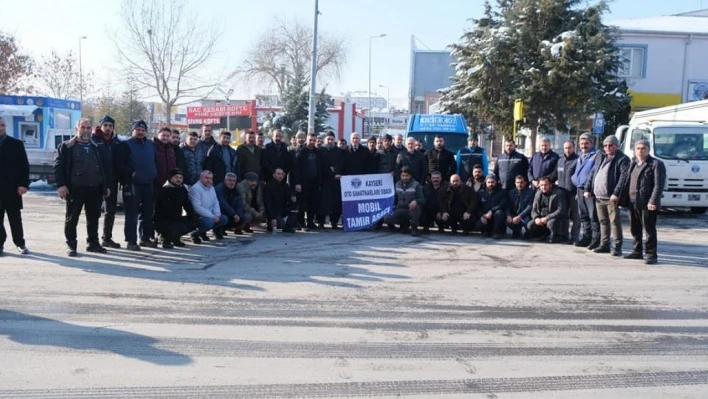 Kayserili sanayicilerden deprem bölgesine araç tamir ve bakım ekibi