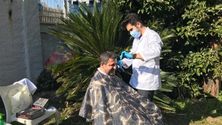 Kemer Belediyesi'nden depremzedelere ücretsiz saç tıraşı hizmeti