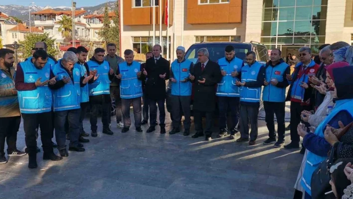 Köyceğiz Müftülüğü'nden gönüllü yardım ekibi yola çıktı