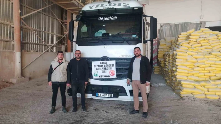 Kütahya İHH İnsani Yardım Derneği'nden deprem bölgesine bir tır un