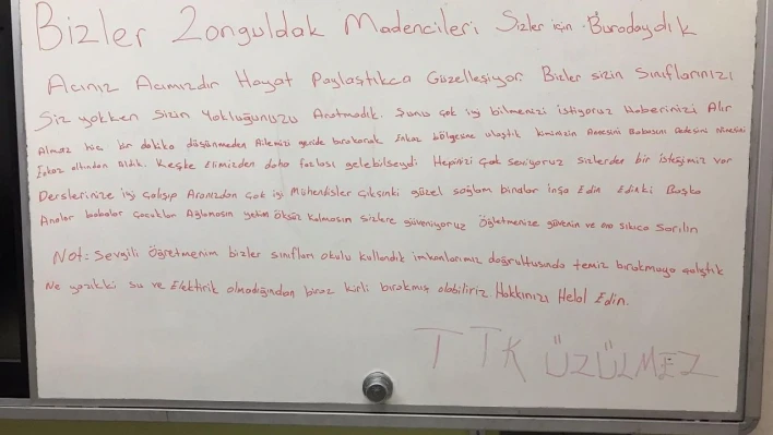 Madencilerden duygu dolu mesaj