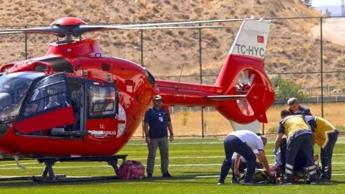 Malatya'da ambulans helikopter 87 yaşındaki hasta için havalandı