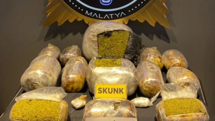 Malatya'da bir haftada 58 kilo 343 gram skunk ele geçirildi