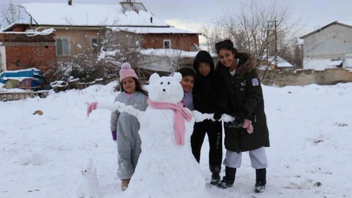 Malatya'da çocuklar kar tatilinin keyfini çıkardı