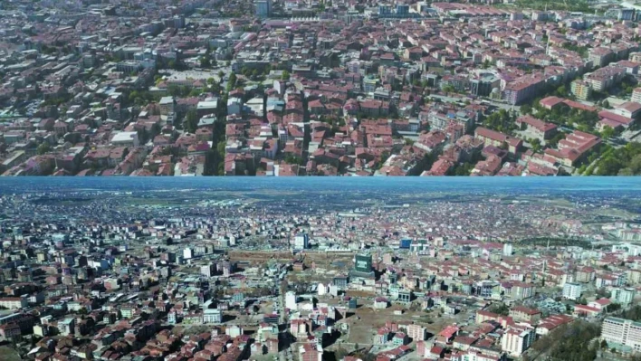 Malatya'da deprem öncesi ve sonrası çekilen görüntüler yıkımın boyutunu gözler önüne serdi