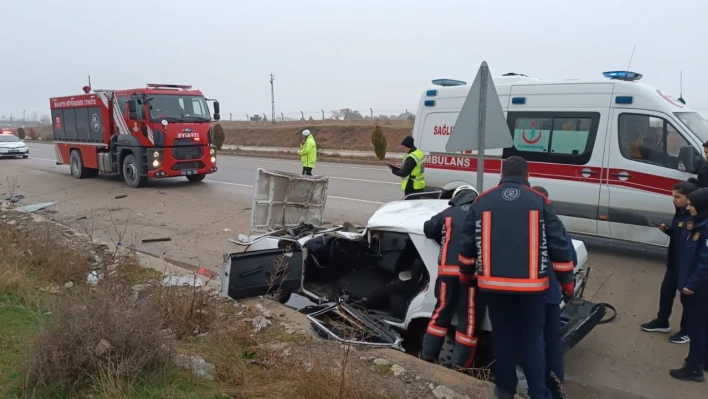 Malatya'da takla atan otomobilde bir kişi yaralandı