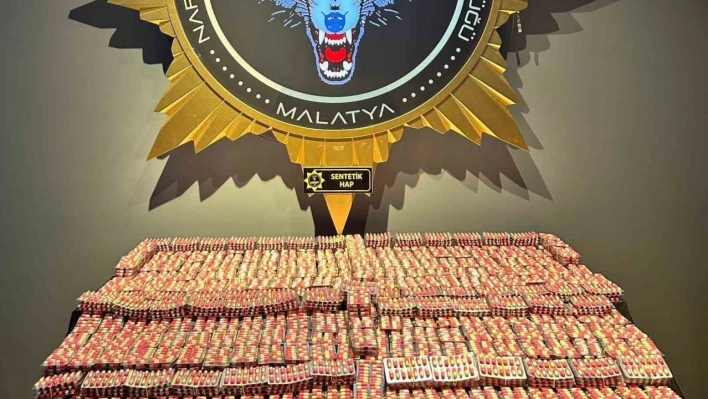 Malatya'da torbacı operasyonu: 22 bin 440 hap ele geçirildi