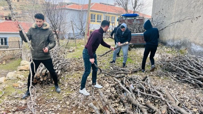 Mazıdağı'nda köylüler depremzedeler için kışlık odunlarını bölgeye gönderdi