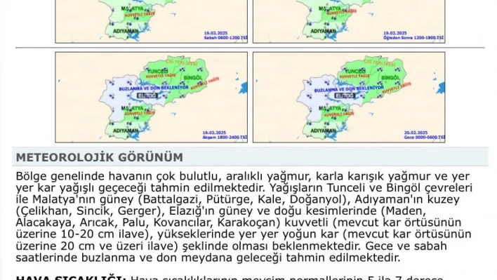 Meteorolojiden 5 il için kuvvetli kar yağışı uyarısı