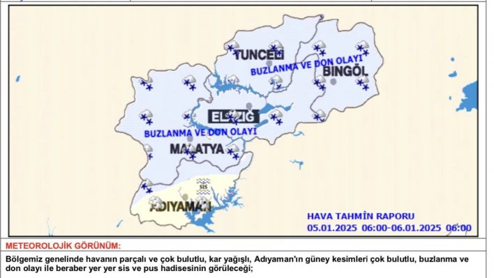 Meteorolojiden buzlanma ve çığ uyarısı