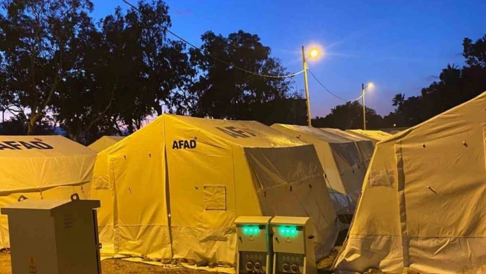 Osmaniye'de çadır kentlere enerji sağlandı