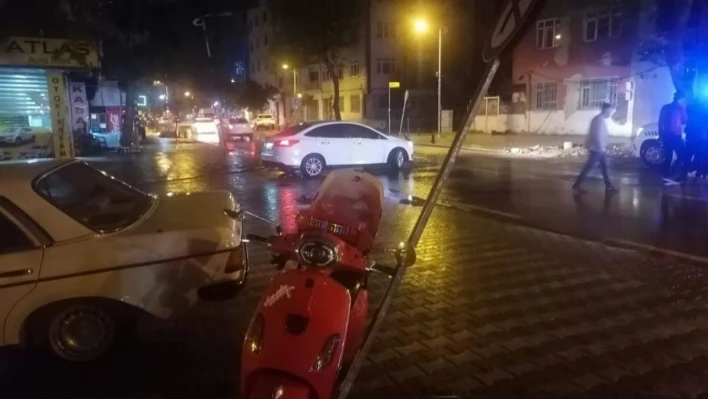 Otomobil ile motosiklet çarpıştı: 1 yaralı