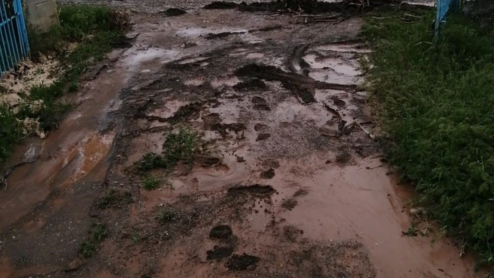 Sağanak sele dönüştü, tarım arazileri zarar gördü