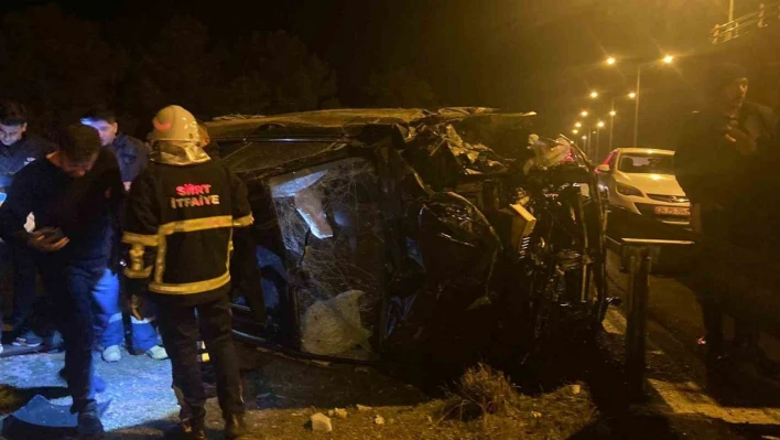 Siirt'te otomobil şarampole yuvarlandı: 5 yaralı