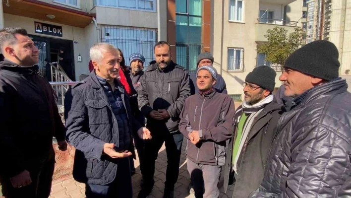 Tahmazoğlu, yan yattı denilen konutları ziyaret etti