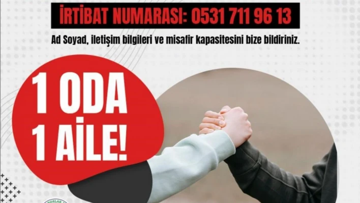 Toroslar Belediyesinden depremzedeler için '1 Oda, 1 Aile' kampanyası