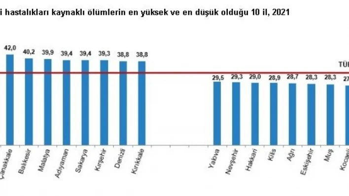 TUİK verilerine göre Eskişehir'de dolaşım sistemi kaynaklı ölümler çok az