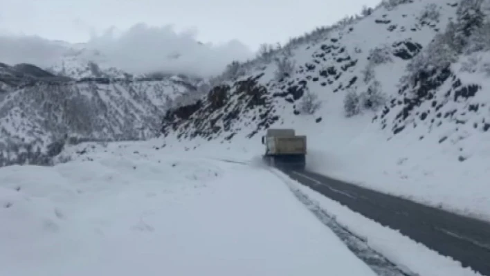 Tunceli'de kar yağışı etkisini sürdürüyor