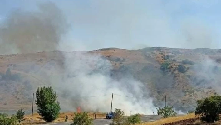 Tunceli'de otluk alandaki yangın paniğe neden oldu