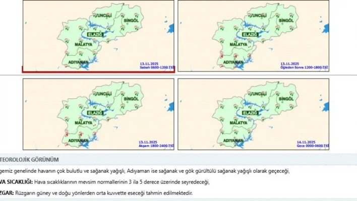 Tunceli'de sağanak yağış etkili oldu