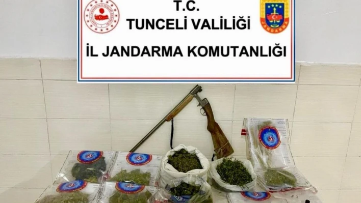 Tunceli'de uyuşturucu ve ruhsatsız silah operasyonu