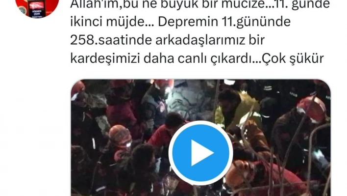 Vali Çiçek: '11. günde ikinci müjde'