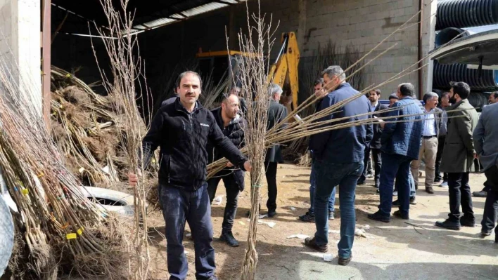 Vanlı çiftçiler, meyve fidanlarını toprakla buluşturuyor