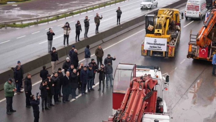 Yalova'dan deprem bölgesine 204 yardım yüklü araç gönderildi