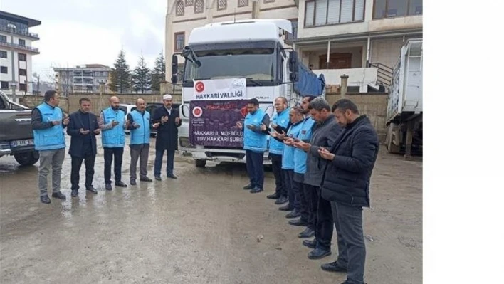 Yardım tırı deprem bölgesine uğurlandı