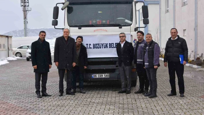 Yardım tırı Hatay'a doğru yola çıktı