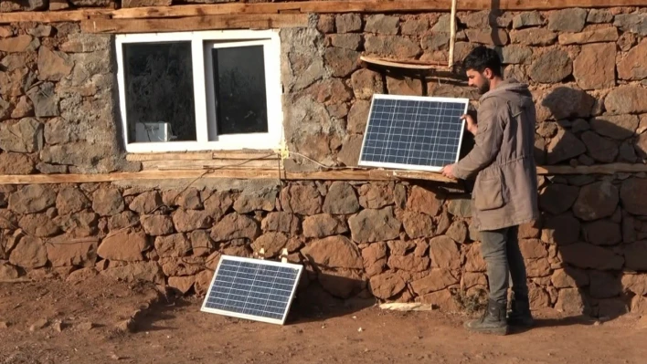 Yaylada güneş enerjisiyle aydınlanıyorlar