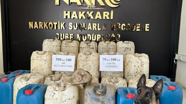 Yüksekova'da 508 kilo metamfetamin ele geçirildi